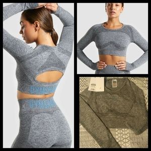 GymsharkFlex Sport long sleeve crop top